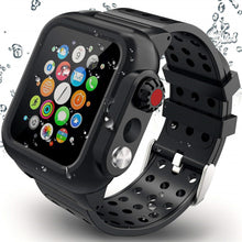 Load image into Gallery viewer, Waterproof Rugged Case with Silicone Band for Apple Watch Series SE 6 5 4 3 for iWatch 38/42/40/44mm Strap Screen Protect Cover