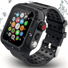 Load image into Gallery viewer, Waterproof Rugged Case with Silicone Band for Apple Watch Series SE 6 5 4 3 for iWatch 38/42/40/44mm Strap Screen Protect Cover