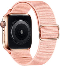 Load image into Gallery viewer, Scrunchie Strap for Apple watch band 44mm 40mm 38mm 42mm Adjustable Elastic Nylon solo Loop bracelet iWatch series 3 4 5 6 se