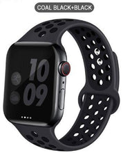 Load image into Gallery viewer, Soft Silicone Sport Band for Apple Watch Series 6 5 4 3 2 SE 38MM 42MM Rubber Watchband Strap for iWatch 6/5 40MM 44MM Bracelet