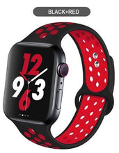 Load image into Gallery viewer, Soft Silicone Sport Band for Apple Watch Series 6 5 4 3 2 SE 38MM 42MM Rubber Watchband Strap for iWatch 6/5 40MM 44MM Bracelet