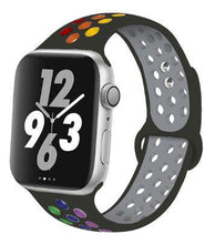 Load image into Gallery viewer, Soft Silicone Sport Band for Apple Watch Series 6 5 4 3 2 SE 38MM 42MM Rubber Watchband Strap for iWatch 6/5 40MM 44MM Bracelet