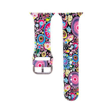 Load image into Gallery viewer, Strap for Apple Watch Band 44MM 40MM 38MM 42MM Floral Leopard Printing Silicone Bracelet Belt for iWatch Series 7 6 SE 5 4 3 2