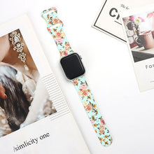 Load image into Gallery viewer, Strap for Apple Watch Band 44MM 40MM 38MM 42MM Floral Leopard Printing Silicone Bracelet Belt for iWatch Series 7 6 SE 5 4 3 2