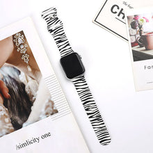 Load image into Gallery viewer, Strap for Apple Watch Band 44MM 40MM 38MM 42MM Floral Leopard Printing Silicone Bracelet Belt for iWatch Series 7 6 SE 5 4 3 2