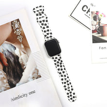 Load image into Gallery viewer, Strap for Apple Watch Band 44MM 40MM 38MM 42MM Floral Leopard Printing Silicone Bracelet Belt for iWatch Series 7 6 SE 5 4 3 2