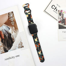 Load image into Gallery viewer, Strap for Apple Watch Band 44MM 40MM 38MM 42MM Floral Leopard Printing Silicone Bracelet Belt for iWatch Series 7 6 SE 5 4 3 2