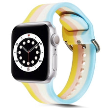 Load image into Gallery viewer, Strap for Apple Watch Band 44MM 40MM 38MM 42MM Floral Leopard Printing Silicone Bracelet Belt for iWatch Series 7 6 SE 5 4 3 2