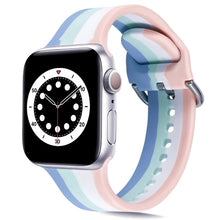 Load image into Gallery viewer, Strap for Apple Watch Band 44MM 40MM 38MM 42MM Floral Leopard Printing Silicone Bracelet Belt for iWatch Series 7 6 SE 5 4 3 2