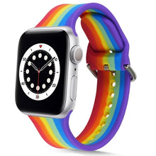 Load image into Gallery viewer, Strap for Apple Watch Band 44MM 40MM 38MM 42MM Floral Leopard Printing Silicone Bracelet Belt for iWatch Series 7 6 SE 5 4 3 2