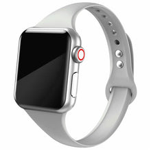 Load image into Gallery viewer, Slim strap for Apple watch band 44mm 40mm 38mm 42mm 44 mm soft Silicone wrsit belt correa bracelet iWatch serie 5 4 3 se 6 band