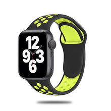 Load image into Gallery viewer, Sport Strap For Apple Watch Band 6 SE 5 4 44mm 40mm Silicone Breathable Belt Bracelet to iWatch Watchband Series 54321 38mm 42mm
