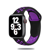 Load image into Gallery viewer, Sport Strap For Apple Watch Band 6 SE 5 4 44mm 40mm Silicone Breathable Belt Bracelet to iWatch Watchband Series 54321 38mm 42mm