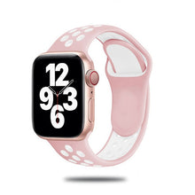 Load image into Gallery viewer, Sport Strap For Apple Watch Band 6 SE 5 4 44mm 40mm Silicone Breathable Belt Bracelet to iWatch Watchband Series 54321 38mm 42mm