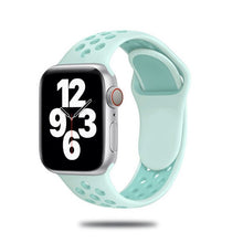 Load image into Gallery viewer, Sport Strap For Apple Watch Band 6 SE 5 4 44mm 40mm Silicone Breathable Belt Bracelet to iWatch Watchband Series 54321 38mm 42mm