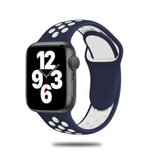 Load image into Gallery viewer, Sport Strap For Apple Watch Band 6 SE 5 4 44mm 40mm Silicone Breathable Belt Bracelet to iWatch Watchband Series 54321 38mm 42mm