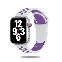 Load image into Gallery viewer, Sport Strap For Apple Watch Band 6 SE 5 4 44mm 40mm Silicone Breathable Belt Bracelet to iWatch Watchband Series 54321 38mm 42mm