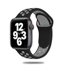 Load image into Gallery viewer, Sport Strap For Apple Watch Band 6 SE 5 4 44mm 40mm Silicone Breathable Belt Bracelet to iWatch Watchband Series 54321 38mm 42mm