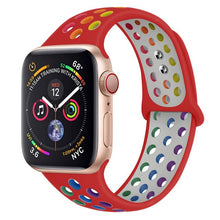 Load image into Gallery viewer, Silicone Strap For Apple Watch band 45mm 41mm 44mm 40mm 38mm 42mm correa Breathable wristband bracelet iWatch serie 7 4 5 6 SE 3