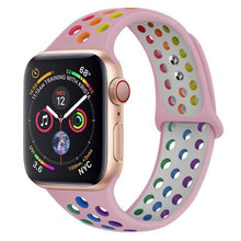 Load image into Gallery viewer, Silicone Strap For Apple Watch band 45mm 41mm 44mm 40mm 38mm 42mm correa Breathable wristband bracelet iWatch serie 7 4 5 6 SE 3