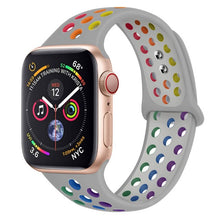 Load image into Gallery viewer, Silicone Strap For Apple Watch band 45mm 41mm 44mm 40mm 38mm 42mm correa Breathable wristband bracelet iWatch serie 7 4 5 6 SE 3