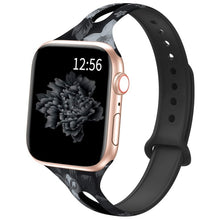Load image into Gallery viewer, YAYUU Watch Band For Apple Watch 38mm 40mm 42mm 44mm Soft Fadeless Floral Silicone Slim Thin Strap for iWatch Series 5 4 3 2 1
