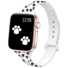 Load image into Gallery viewer, YAYUU Watch Band For Apple Watch 38mm 40mm 42mm 44mm Soft Fadeless Floral Silicone Slim Thin Strap for iWatch Series 5 4 3 2 1
