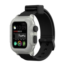 Load image into Gallery viewer, Silicone Band Case For Apple Watch Case Series 6 se 5 4 3 2 Waterproof Sports 44mm 42mm 40mm Strap Shockproof Frame  transparent
