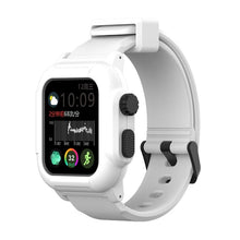 Load image into Gallery viewer, Silicone Band Case For Apple Watch Case Series 6 se 5 4 3 2 Waterproof Sports 44mm 42mm 40mm Strap Shockproof Frame  transparent
