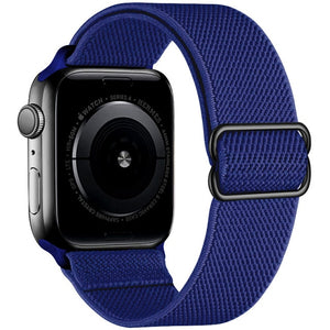 Scrunchie Strap for Apple watch band 44mm 40mm 38mm 42mm Adjustable Elastic Nylon solo Loop bracelet iWatch series 3 4 5 6 se