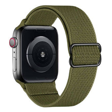 Load image into Gallery viewer, Scrunchie Strap for Apple watch band 44mm 40mm 38mm 42mm Adjustable Elastic Nylon solo Loop bracelet iWatch series 3 4 5 6 se
