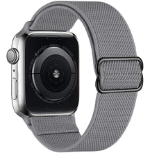 Load image into Gallery viewer, Scrunchie Strap for Apple watch band 44mm 40mm 38mm 42mm Adjustable Elastic Nylon solo Loop bracelet iWatch series 3 4 5 6 se
