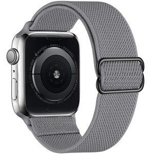 Scrunchie Strap for Apple watch band 44mm 40mm 38mm 42mm Adjustable Elastic Nylon solo Loop bracelet iWatch series 3 4 5 6 se