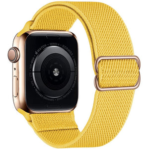 Scrunchie Strap for Apple watch band 44mm 40mm 38mm 42mm Adjustable Elastic Nylon solo Loop bracelet iWatch series 3 4 5 6 se