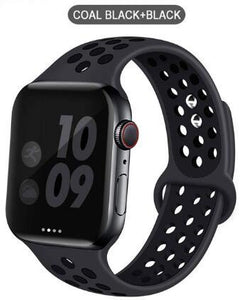 Soft Silicone Sport Band for Apple Watch Series 6 5 4 3 2 SE 38MM 42MM Rubber Watchband Strap for iWatch 6/5 40MM 44MM Bracelet