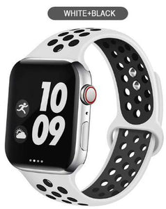 Soft Silicone Sport Band for Apple Watch Series 6 5 4 3 2 SE 38MM 42MM Rubber Watchband Strap for iWatch 6/5 40MM 44MM Bracelet