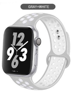 Soft Silicone Sport Band for Apple Watch Series 6 5 4 3 2 SE 38MM 42MM Rubber Watchband Strap for iWatch 6/5 40MM 44MM Bracelet