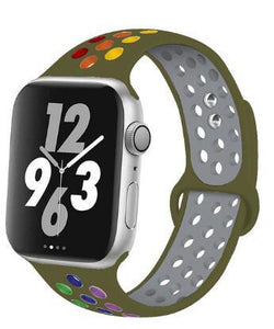 Soft Silicone Sport Band for Apple Watch Series 6 5 4 3 2 SE 38MM 42MM Rubber Watchband Strap for iWatch 6/5 40MM 44MM Bracelet