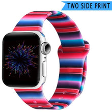 Load image into Gallery viewer, Double Side Printed Silicone Strap for Apple Watch Band 40mm 44mm 38mm 42mm Sport Wrist Bracelet for iwatch series 6 SE 5 4 3 2
