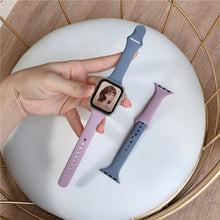 Load image into Gallery viewer, Slim silicone strap +Case For Apple Watch band 44mm 40mm 42mm 38mm Protector Cover belt correa bracelet Iwatch Series 6 5 4 3 SE
