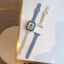 Load image into Gallery viewer, Slim silicone strap +Case For Apple Watch band 44mm 40mm 42mm 38mm Protector Cover belt correa bracelet Iwatch Series 6 5 4 3 SE
