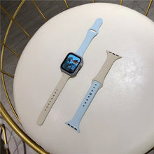 Load image into Gallery viewer, Slim silicone strap +Case For Apple Watch band 44mm 40mm 42mm 38mm Protector Cover belt correa bracelet Iwatch Series 6 5 4 3 SE
