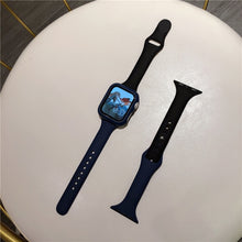 Load image into Gallery viewer, Slim silicone strap +Case For Apple Watch band 44mm 40mm 42mm 38mm Protector Cover belt correa bracelet Iwatch Series 6 5 4 3 SE
