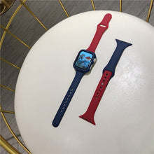 Load image into Gallery viewer, Slim silicone strap +Case For Apple Watch band 44mm 40mm 42mm 38mm Protector Cover belt correa bracelet Iwatch Series 6 5 4 3 SE
