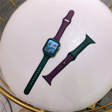 Load image into Gallery viewer, Slim silicone strap +Case For Apple Watch band 44mm 40mm 42mm 38mm Protector Cover belt correa bracelet Iwatch Series 6 5 4 3 SE
