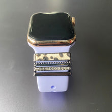 Load image into Gallery viewer, Metal Charms Decorative Ring for Apple Watch Band Diamond Ornament Smart Watch Silicone Strap Accessories for iwatch Bracelet
