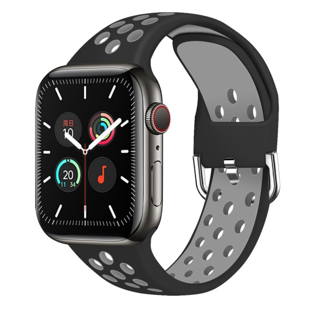 Strap for Apple Watch Band Se 40mm 44mm/42mm/38mm Accessories Silicone Belt Sport Bracelet on iWatch Series 6 5 4 3 21 Watchband