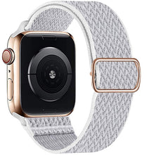 Load image into Gallery viewer, Scrunchie Strap for Apple watch band 44mm 40mm 38mm 42mm Adjustable Elastic Nylon solo Loop bracelet iWatch series 3 4 5 6 se
