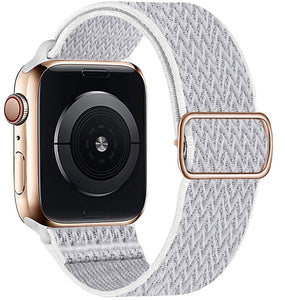 Scrunchie Strap for Apple watch band 44mm 40mm 38mm 42mm Adjustable Elastic Nylon solo Loop bracelet iWatch series 3 4 5 6 se