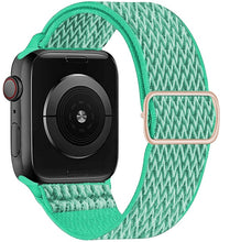 Load image into Gallery viewer, Scrunchie Strap for Apple watch band 44mm 40mm 38mm 42mm Adjustable Elastic Nylon solo Loop bracelet iWatch series 3 4 5 6 se
